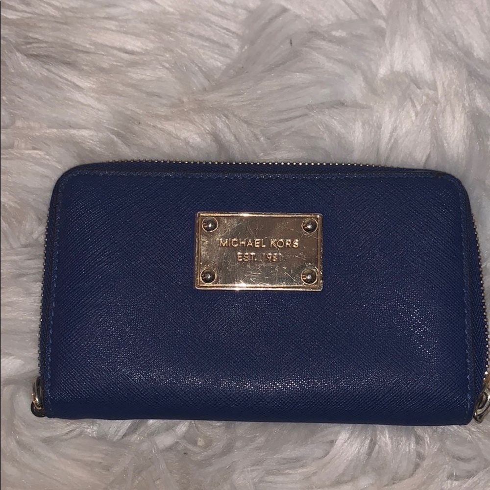 Blue Michael Kors Wallet